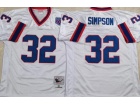 Buffalo Bills #32 O.J. Simpson White Throwback 75th Jerseys