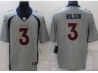 Denver Broncos #3 Russell Wilson Grey Inverted Limited Jersey