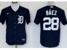 Nike Detroit Tigers #28 Javi Baez Blue Flexbase Jersey