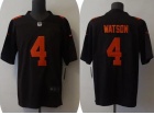 Cleveland Browns #4 Deshaun Watson Brown Color Rush New Style Limited Jersey