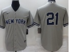 New York Yankees #21 Grey Cool Base Jersey