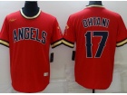 Nike Los Angeles Angels #17 Shohei Ohtani Red Throwback Jersey