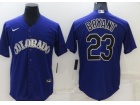 Nike Colorado Rockies #23 Kris Bryant Purple Cool Base Jersey