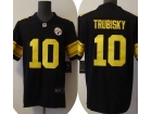 Pittsburgh Steelers #10 Mitch Trubisky Black Color Rush Limited Jersey