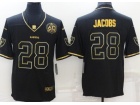 Nike Oakland Raiders #28 Josh Jacobs Black Golden limited Jersey