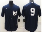 Nike New York Yankee #9 Blue Cool Base Jersey