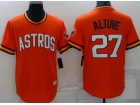 Nike Houston Astros #27 Jose Altuve Orange Throwback Jersey