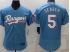 Nike Texas Rangers #5 Corey Seager Baby Blue Flexbase Jersey