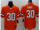 Denver Broncos #30 Terrell Davis Orange Color Rush Vapor Limited Jersey