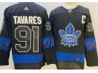 Adidas Toronto Maple #91 John Tavares Black 3rd Jersey