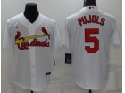 Nike St. Louis Cardinals #5 Albert Pujols White Cool Base Jersey