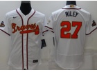 Nike Atlanta Braves #27 Austin Riley White Gold Program Champion Flexbase Jersey