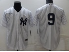 Nike New York Yankee #9 White Cool Base Jersey