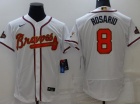 Nike Atlanta Braves #8 Eddie Rosario White Gold Program Champion Flexbase Jersey