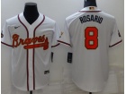 Nike Atlanta Braves #8 Eddie Rosario White Gold Program Champion Cool Base Jersey