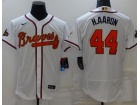 Nike Atlanta Braves #44 Hank Aaron White Gold Program Champion Flexbase Jersey