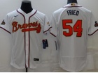 Nike Atlanta Braves #54 Max Fried White Gold Program Champion Flexbase Jersey