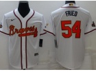 Nike Atlanta Braves #54 Max Fried White Gold Program Champion Cool Base Jersey