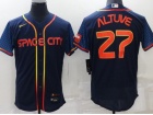 Nike Houston Astros #27 Jose Altuve Blue Space City Jersey