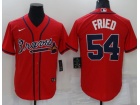 Nike Atlanta Braves #54 Max Fried Red Cool Base Jersey