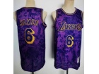 Los Angeles Lakers #6 Lebron James Purple Tiger Year Jersey