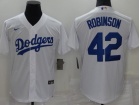 Los Angeles Dodgers #42 Jackie Robinson White Cool Base Jersey