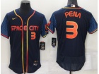 Nike Houston Astros #3 Jeremy Pena Blue Space City Flexbase Jersey