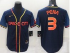 Nike Houston Astros #3 Jeremy Pena Blue Space City Cool Base Jersey