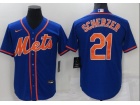 Nike New York Mets #21 Max Scherzer Blue Cool Base Jersey