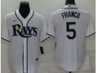 Nike Tampa Bay Rays #5 Wander Franco White Cool Base Jersey