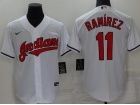 Nike Cleveland Indians #11 Jose Ramirez White Cool Base Jersey