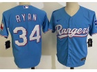 Nike Texas Rangers #34 Nolan Ryan Blue Cool Base Jersey