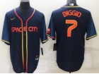 Nike Houston Astros #7 Craig Biggio Blue Space City Cool Base Jersey