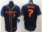 Nike Houston Astros #7 Craig Biggio Blue Space City Flexbase Jersey