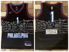 Nike Philadelphia 76ers #1 James Harden 2020-2021 City Black Jerseys