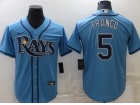 Nike Tampa Bay Rays #5 Wander Franco Baby Blue Cool Base Jersey