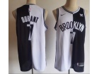 Brooklyn Nets #7 Kevin Durant Blue White Split Jeresey