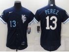 Kansas City Royals #13 Salvador Perez Blue City Flexbase Jersey