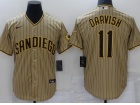 Nike San Diego Padres #11 Yu Darvish Tan Cool Base Jersey