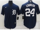 Nike Detroit Tigers #24 Miguel Cabrera Blue Cool Base Jersey