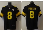 Pittsburgh Steelers #8 Kenny Pickett Black Color Rush Limited Jersey