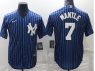 Nike New York Yankees #7 Mickey Mantle Blue With Pinstrip Cool Base Jersey