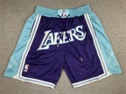 Los Angeles Lakers Purple/Baby Blue 75th Just Don Shorts