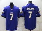 Baltimore Ravens #7 Rashod Bateman Purple Vapor ​Limited Jersey