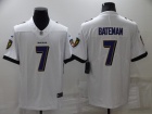 Baltimore Ravens #7 Rashod Bateman White Vapor Limited Jersey