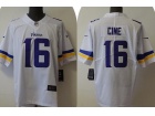 Minnesota Vikings #16 Lewis Cine White Limited Jersey