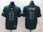 Philadelphia Eagles #11 Aj Brown Green Drift Fashion Limited Jersey