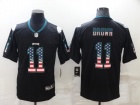 Philadelphia Eagles #11 Aj Brown Black USA Flag Limited Jersey