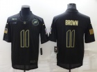 Philadelphia Eagles #11 Aj Brown Black Salute to Service Limited Jersey