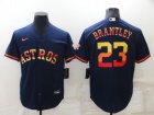 Nike Houston Astros #23 Michael Brantley Blue Rainbow Cool Base Jersey